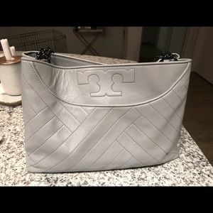 Grey Leather Tory Burch